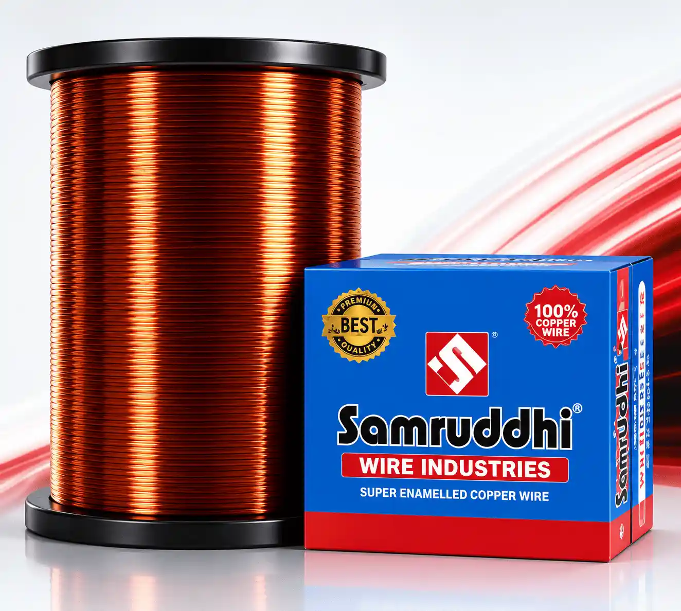 Super enamelled copper wire spool and packaging